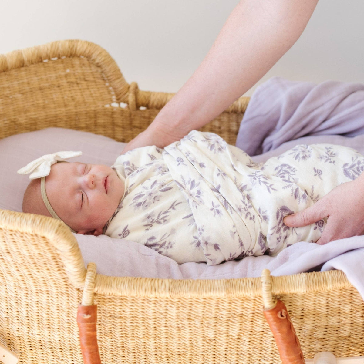 Bamboo Rayon Muslin Swaddles - Forget-Me-Not