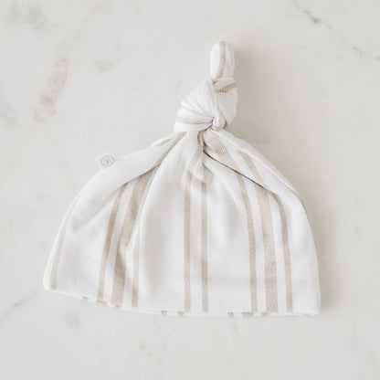 Stretchy Swaddles - Taupe Stripe / Hat