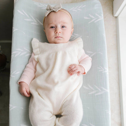 Cotton Muslin Changing Covers - Olive Branch