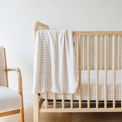 Minky Stretch Luxe Crib Sheet - Gingham