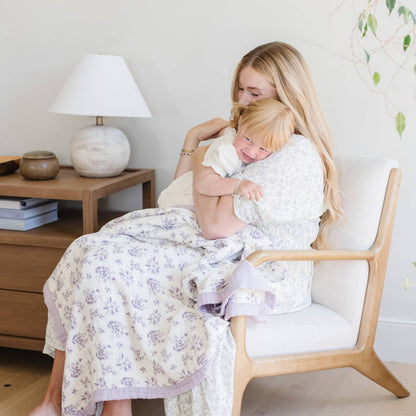 Bamboo Rayon Muslin 4-LAYER Quilts - Forget-Me-Not