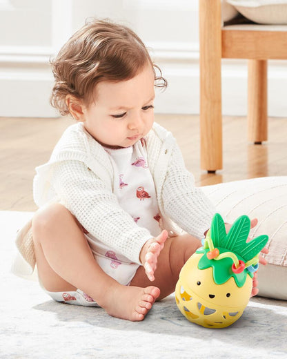 Farmstand Roll-Around Pineapple Rattle Baby Toy