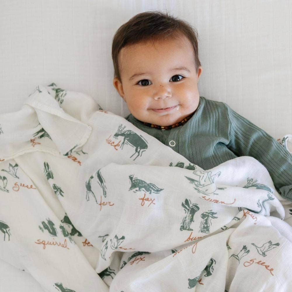 Bamboo Rayon Muslin Swaddles - By Hope Lakewood Animals