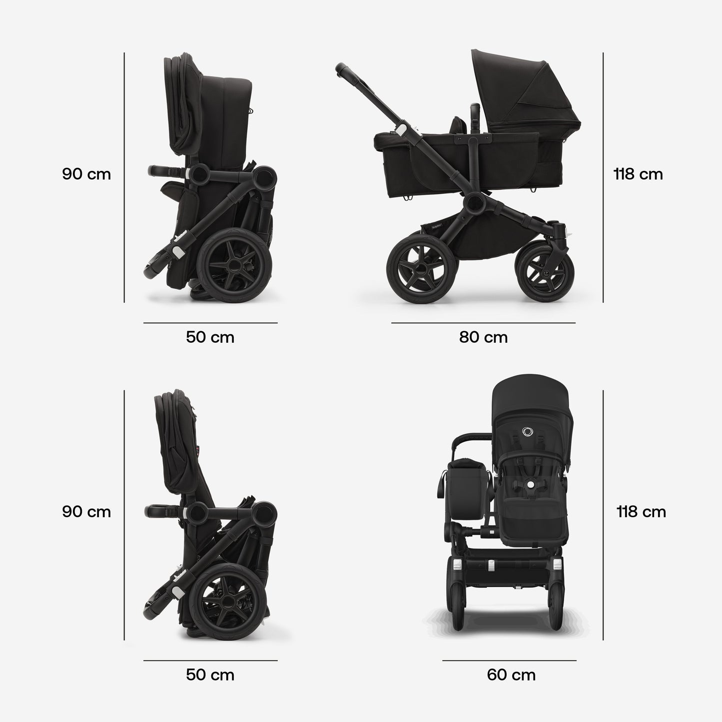 Bugaboo Donkey 5 Mineral Mono complete - BLACK/WASHED BLACK