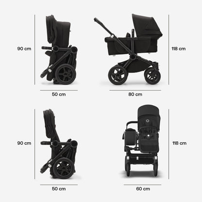 Bugaboo Donkey5 Complete Stroller - ALU/MIDNIGHT BLACK/MIDNIGHT BLACK