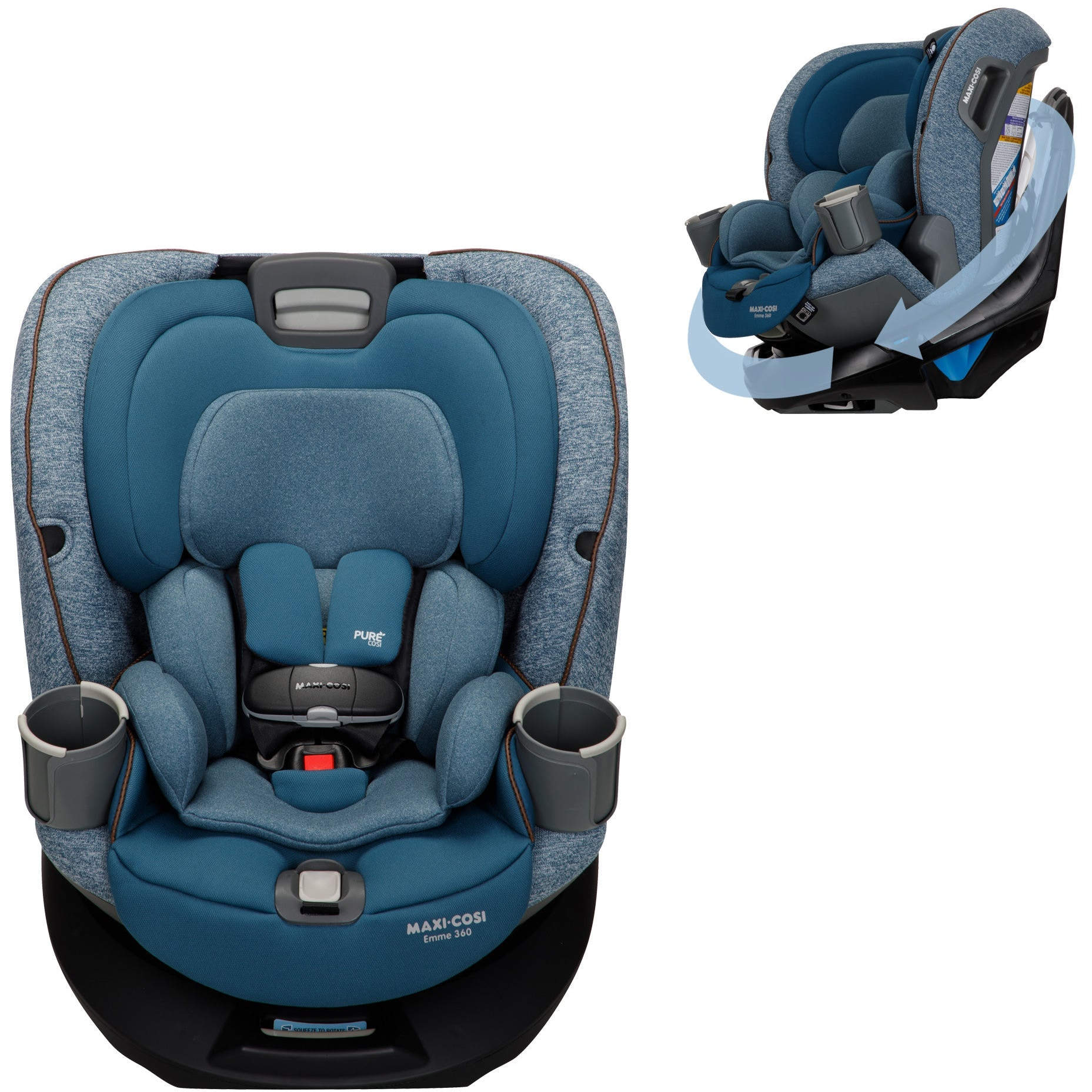 maxi cosi 360 swivel car seat Maxi Cosi Emme 360 Rotating All-in-One Convertible Car Seat Meadow Wonder
