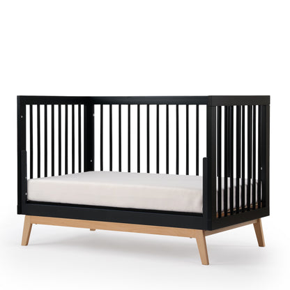 Soho 3-in-1 convertible crib, black/natural