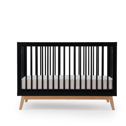 Soho 3-in-1 convertible crib, black/natural