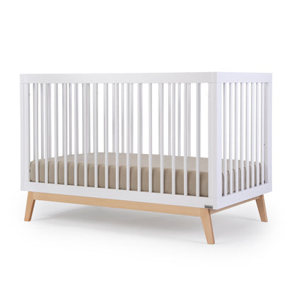 Soho 3-in-1 convertible crib, white/natural