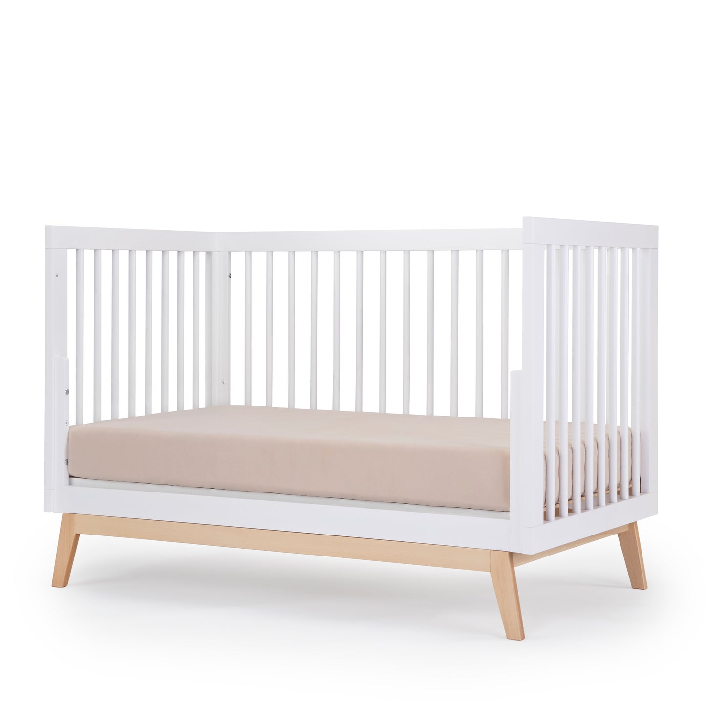 Soho 3-in-1 convertible crib, white/natural