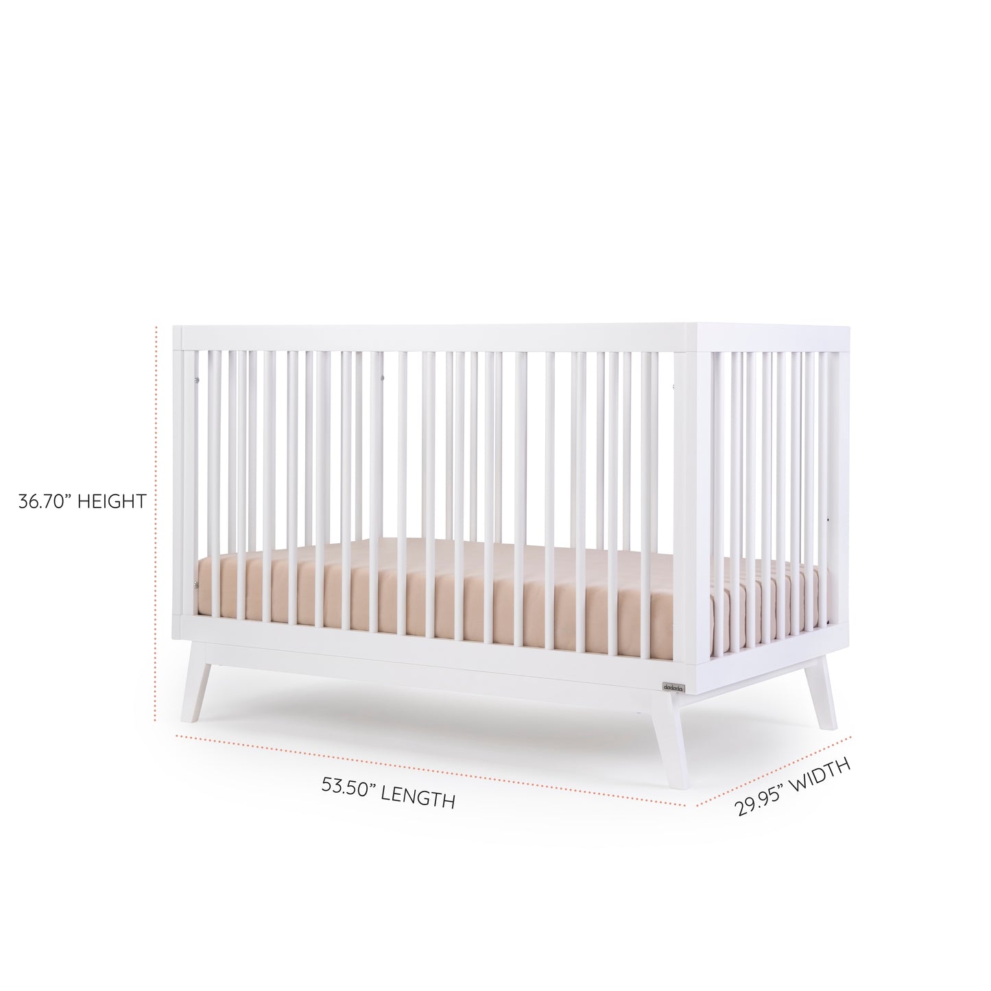 Soho 3-in-1 convertible crib, white