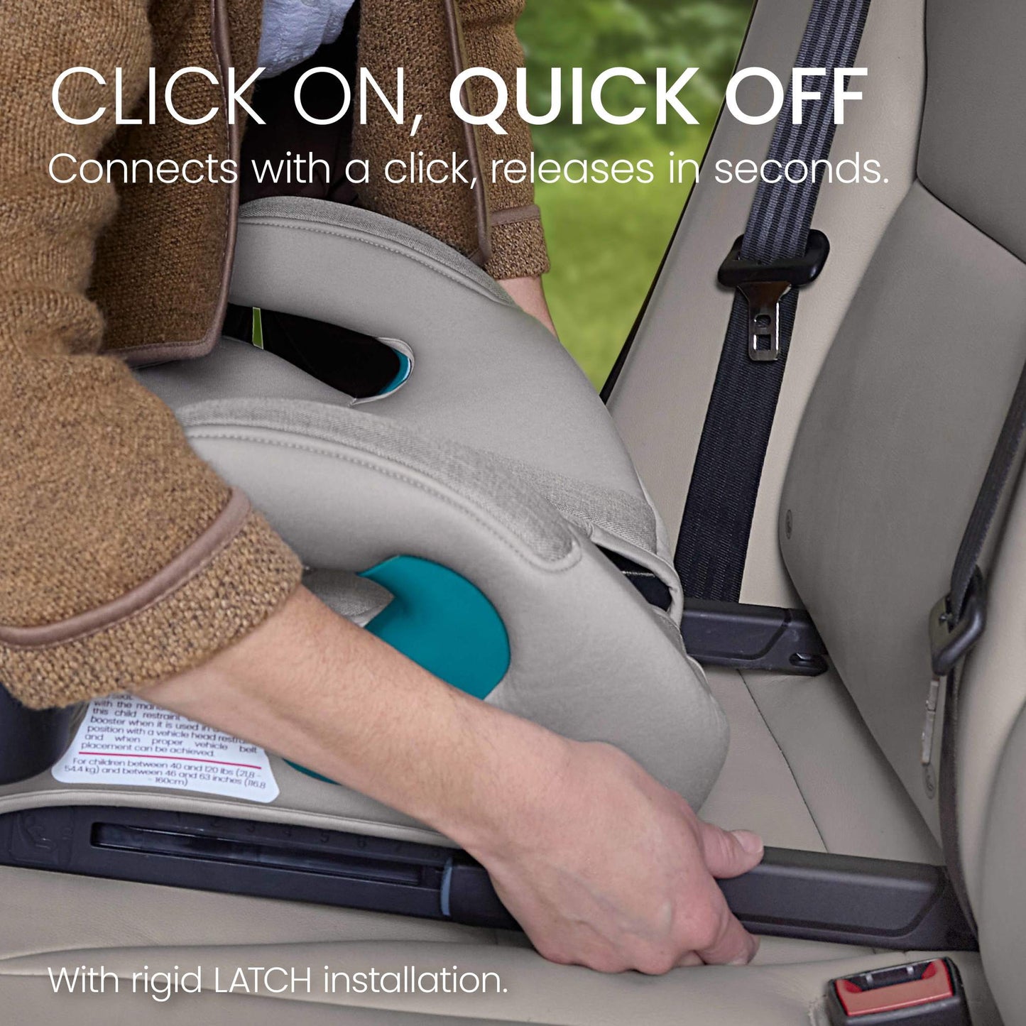 Britax UpNGo Click Backless Booster Car Seat with LATCH