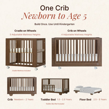 Spirit 8-in-1 Convertible Crib - Walnut