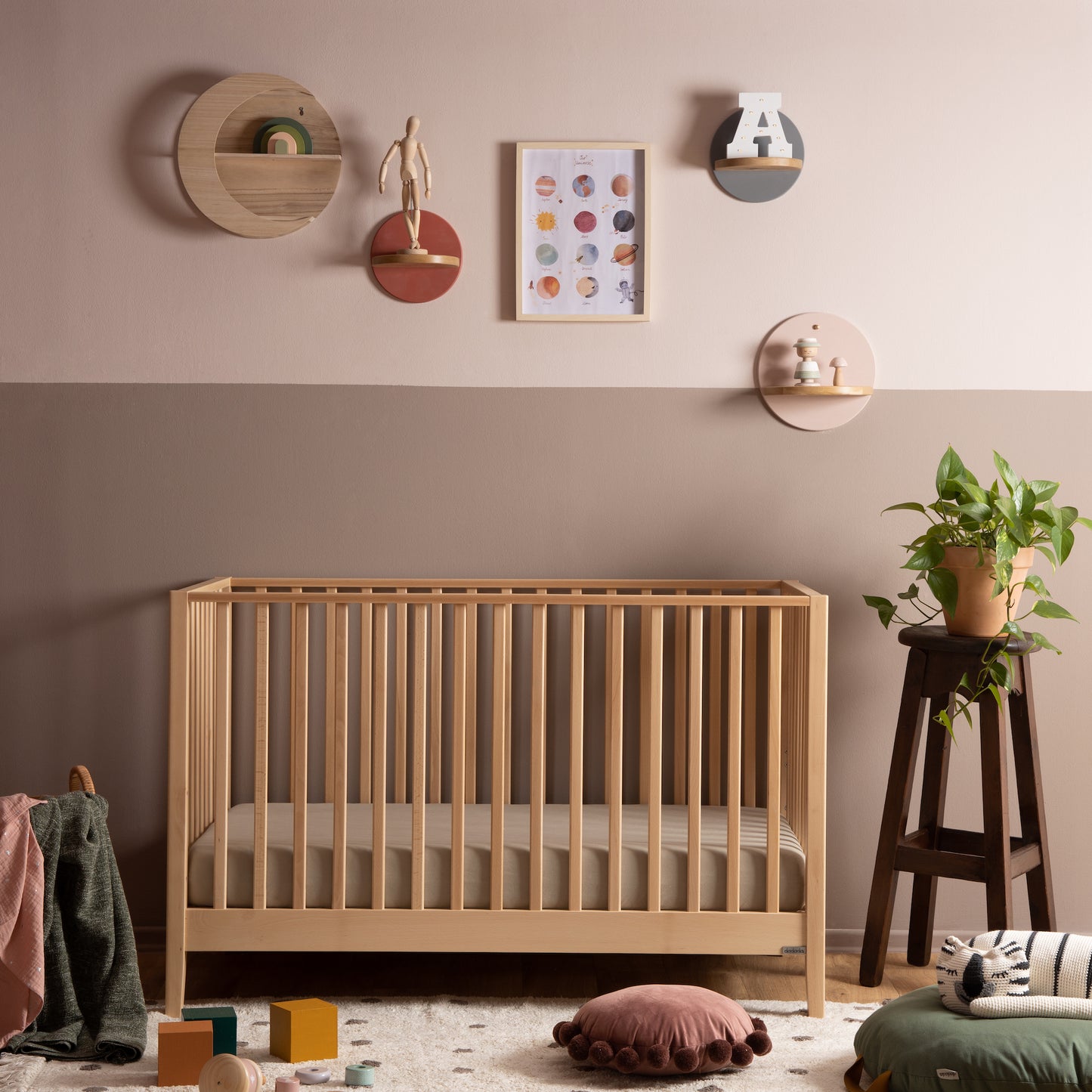 Lala 3-in-1 convertible crib - natural