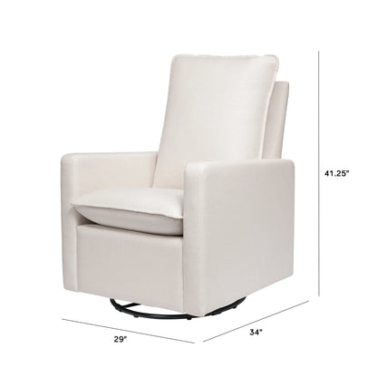 Cali Pillowback Swivel Glider - Performance Cream Eco-Weave