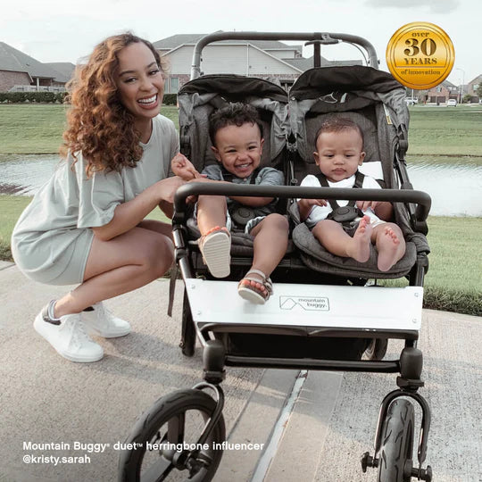 Mountain Buggy Duet Luxury Double Stroller - Herringbone