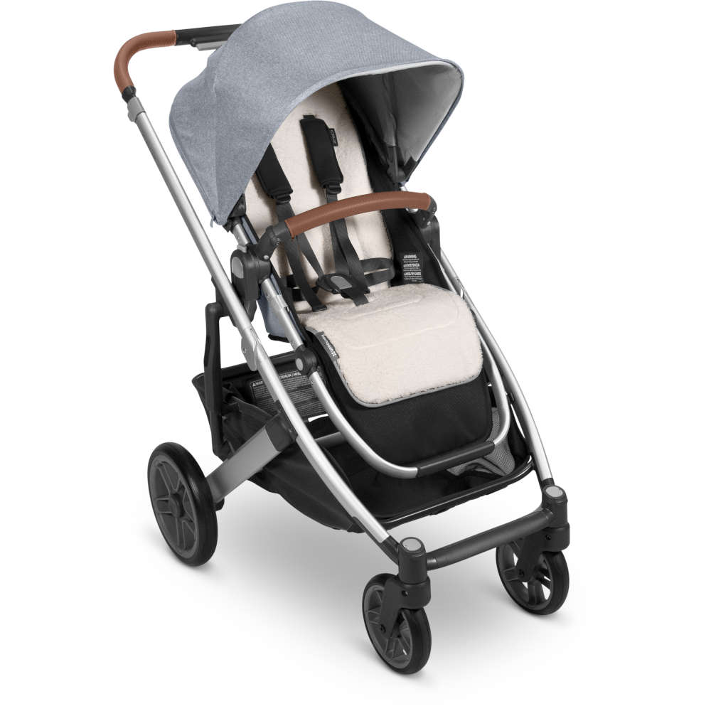 Reversible Seat Liner - Phoebe - Breathable Light Grey | Cozy Fleece