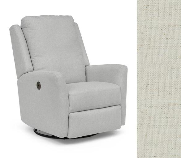 Best Chairs Heatherly Swivel Glider & Recliner - Performance Snow