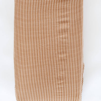Cotton Muslin Changing Covers - By Hope Camel Stripe