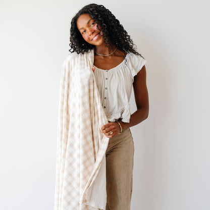 Minky Stretch Luxe XL Swaddle - Framework
