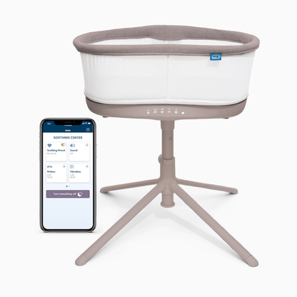 HALO BassiNest Connected 3.0 Smart Bassinet - Warm Grey