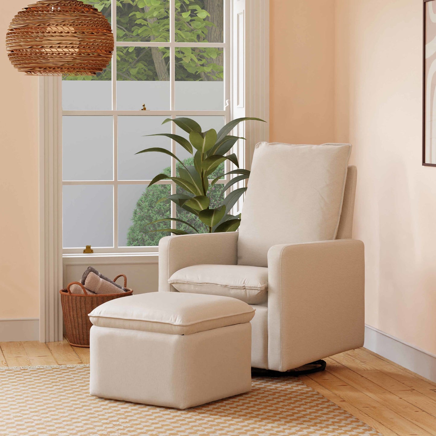 Babyletto Cali Pillowback Swivel Glider