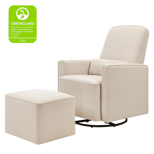 DaVinci Olive Glider and Ottoman - Cream