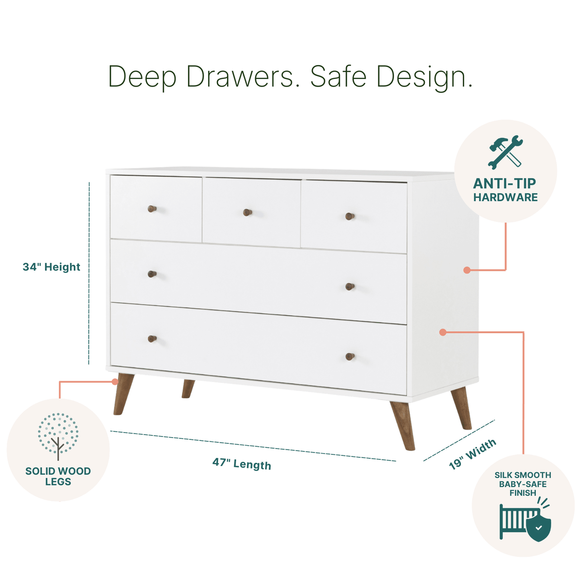 Austin 5-Drawer Dresser