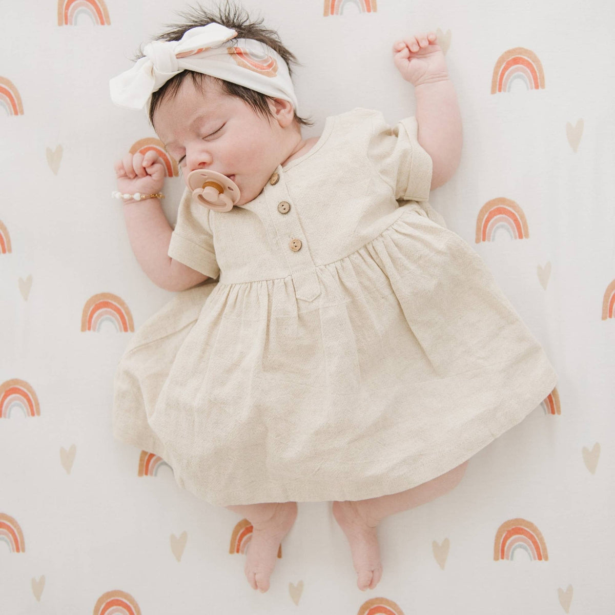 Stretchy Crib Sheets - Over the Rainbow