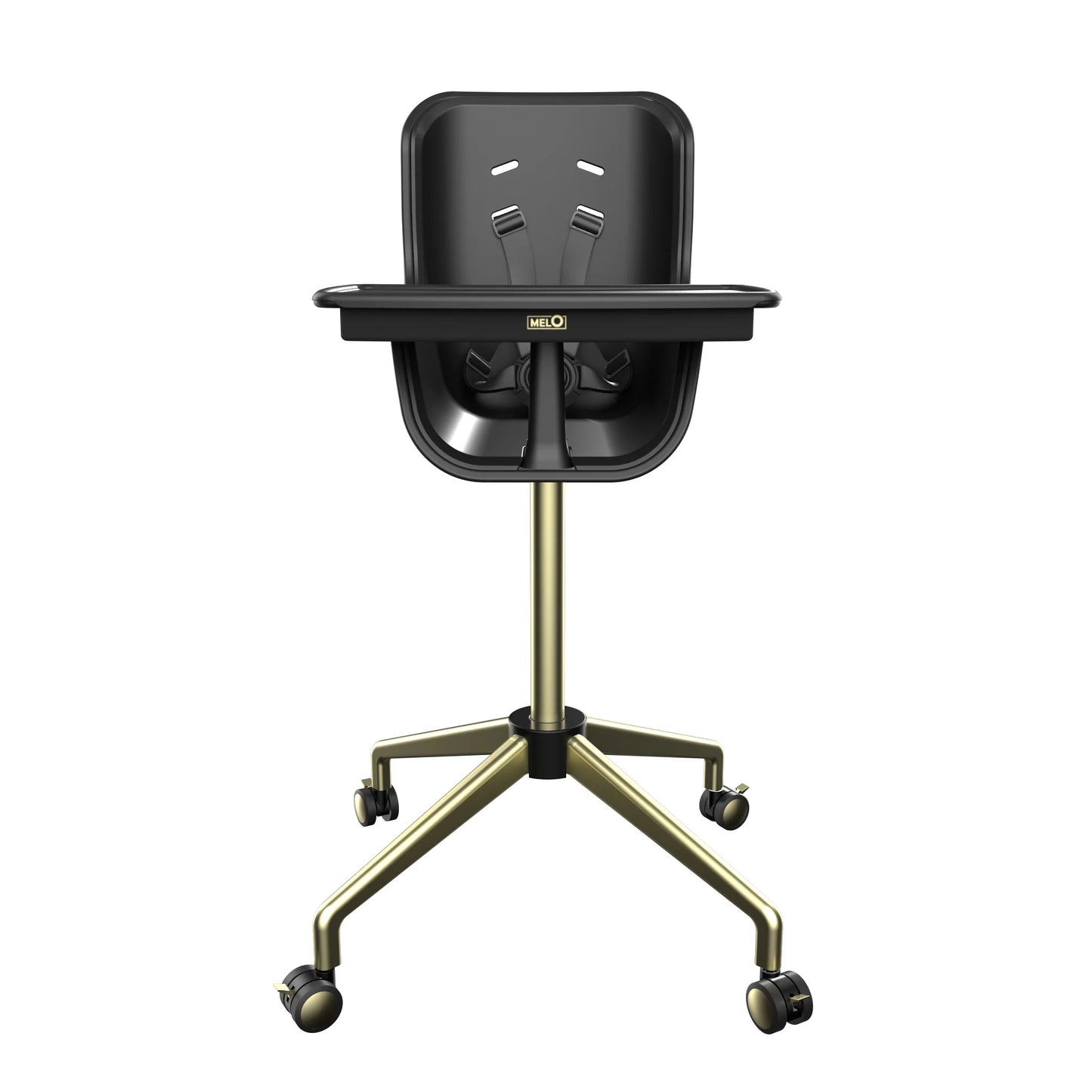 Melo Revel+ High Chair - Black/Brushed Brass