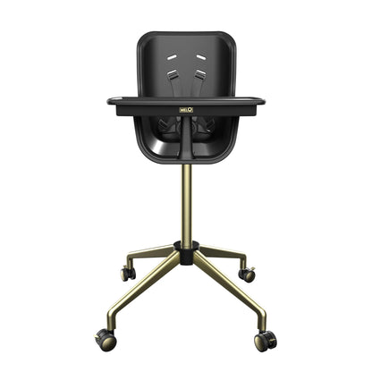 Melo Revel+ High Chair - Black/Brushed Brass