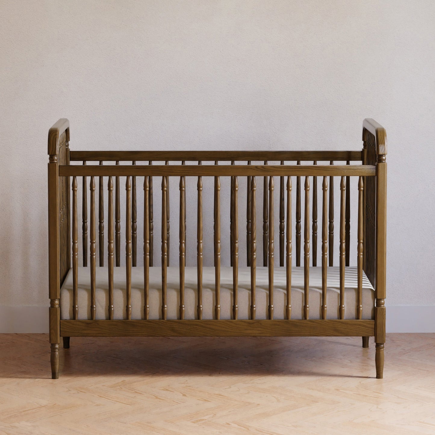 Namesake Liberty 3-in-1 Convertible Spindle Crib with Toddler Bed Conversion Kit