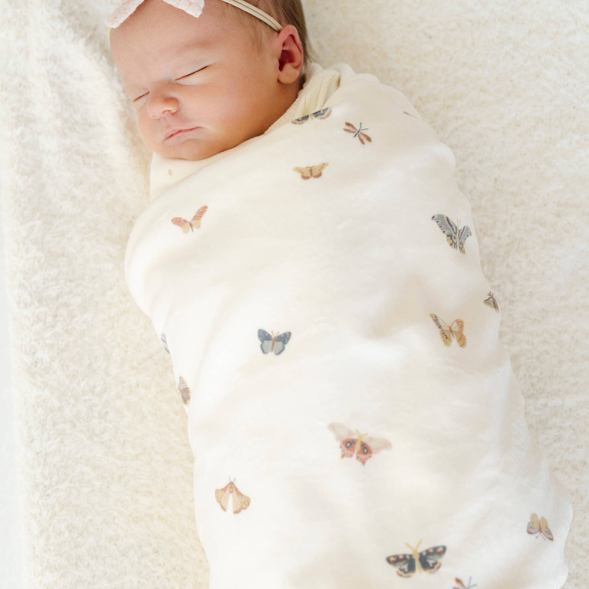 Minky Stretch Luxe Swaddle - Butterfly