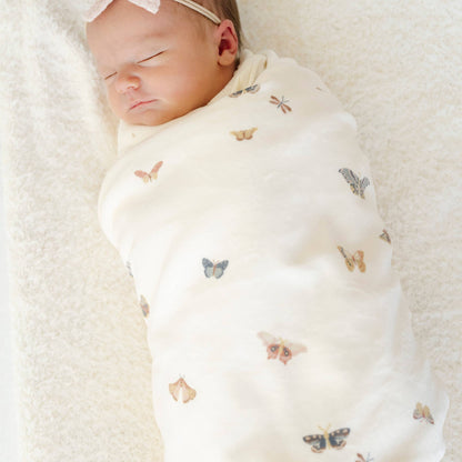 Minky Stretch Luxe Swaddle - Butterfly