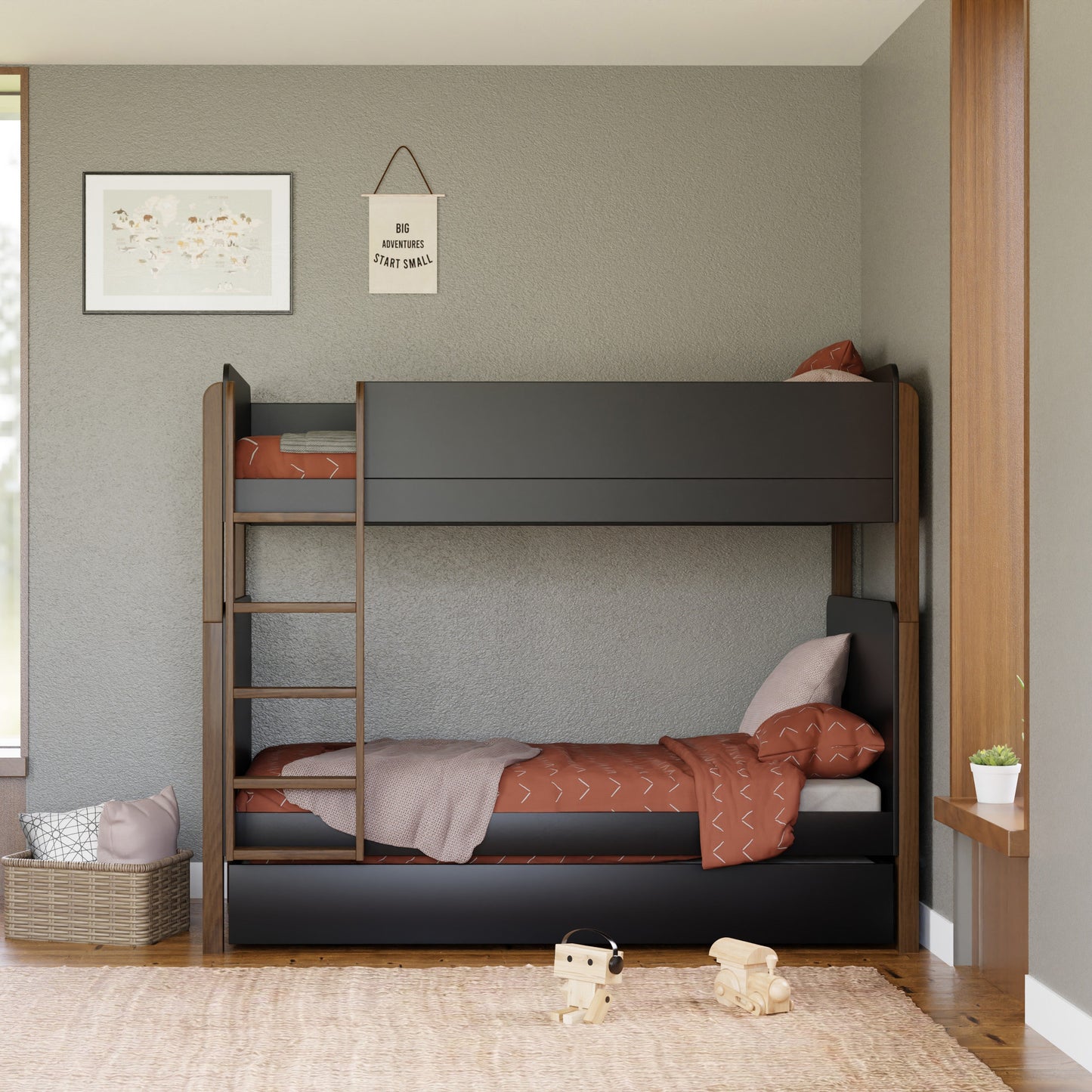 Babyletto TipToe Twin Storage Trundle Bed