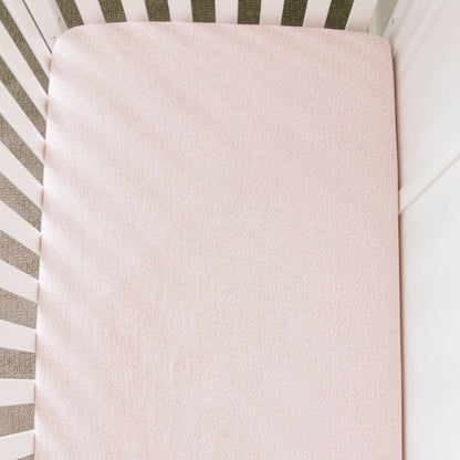 Cotton Muslin Crib Sheets - Fallen Petal