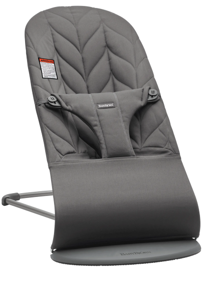 BabyBjörn Bouncer Bliss in Anthracite Woven Petal Quilt