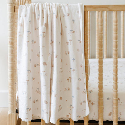 Minky Stretch Luxe Crib Sheet - Mushroom
