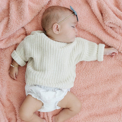 Bamboni Receiving Blanket - Peach