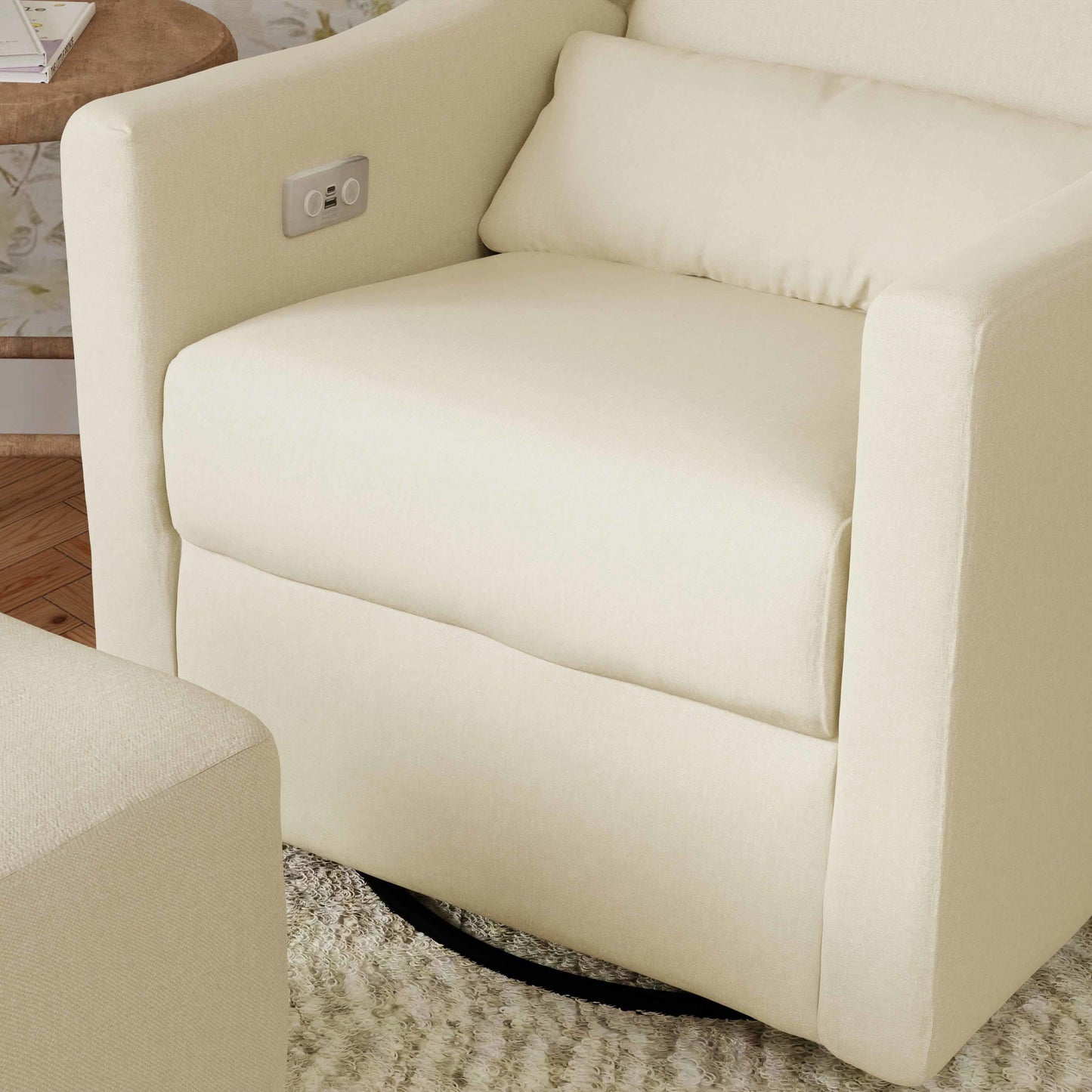 Babyletto Kiwi Electronic Recliner and Swivel Glider with USB port
