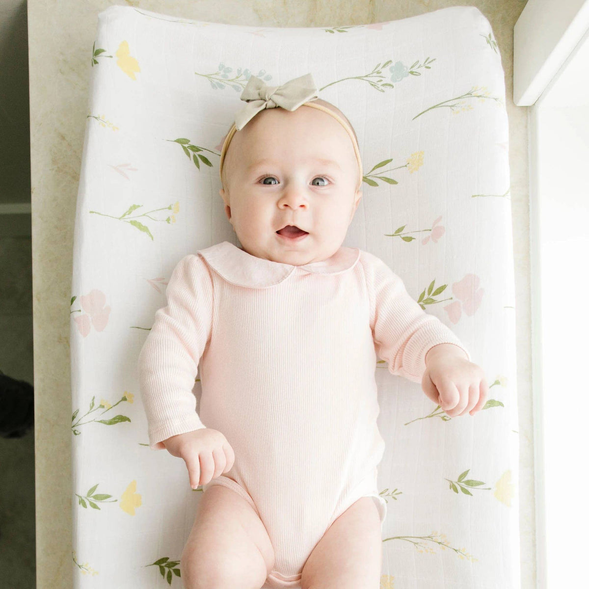Cotton Muslin Changing Covers - Floral Fields