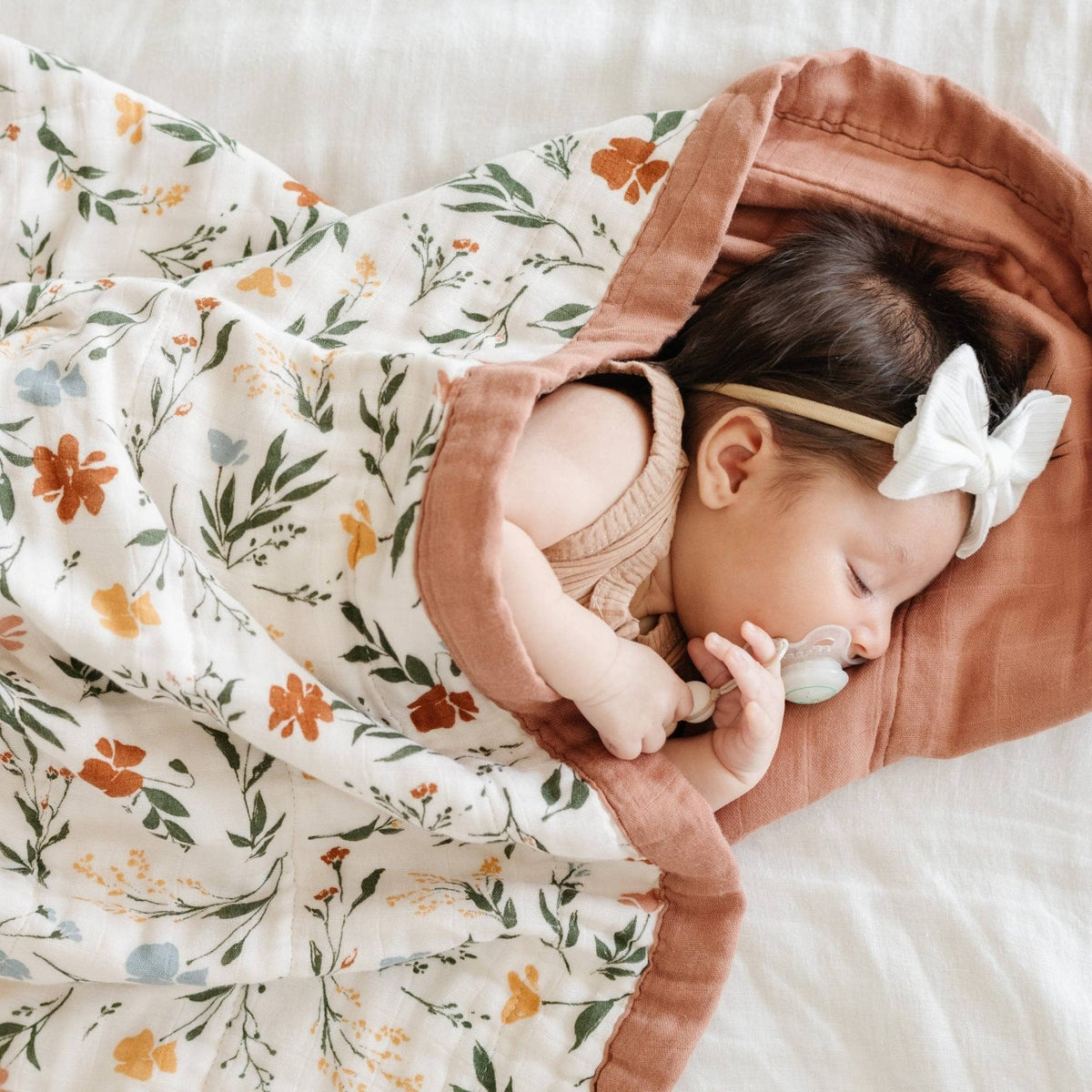 Bamboo Rayon Muslin 4-LAYER Quilts - Fleurs