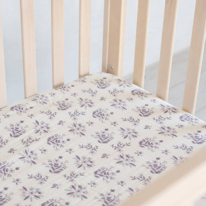 Cotton Muslin Crib Sheets - Forget-Me-Not