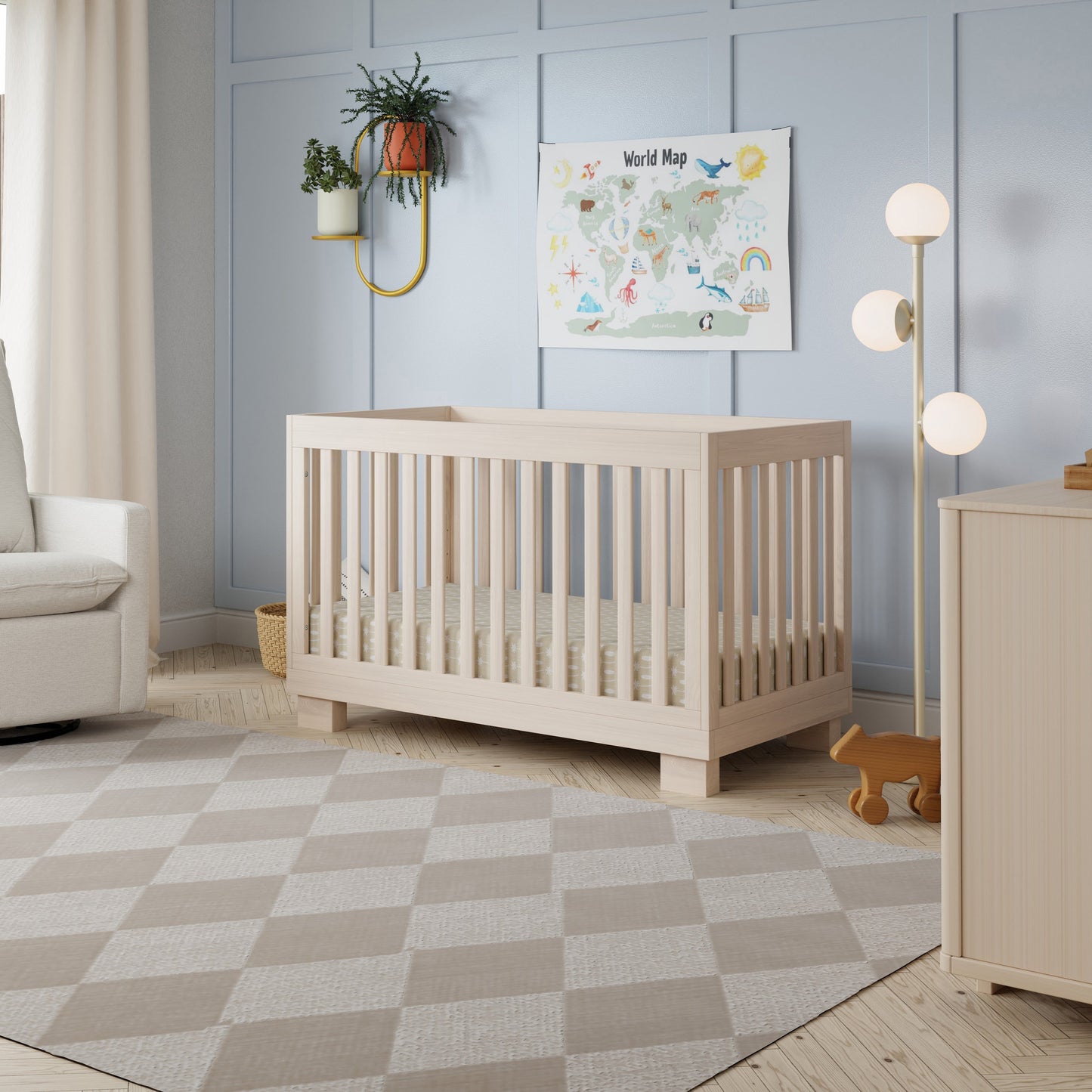 Babyletto Modo 3-in-1 Convertible Crib with Toddler Bed Conversion Kit