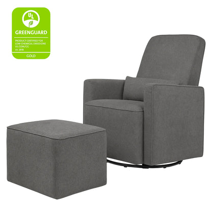 DaVinci Olive Glider and Ottoman - Dark Grey