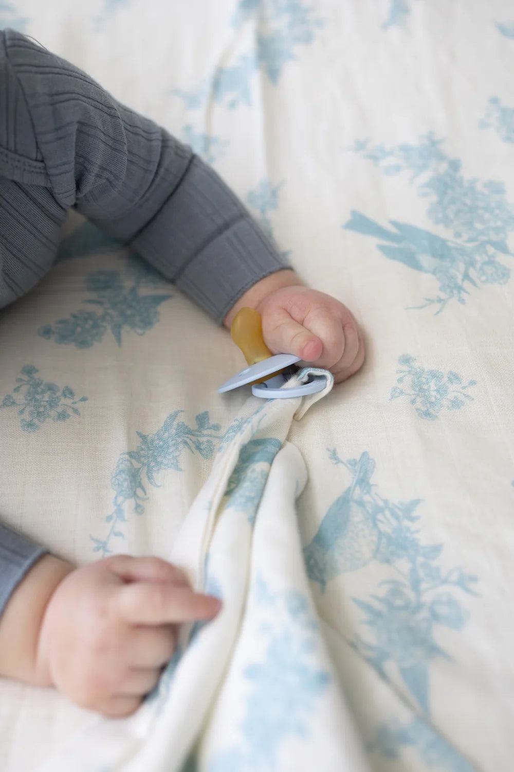 Little Blue bird Muslin Blanket