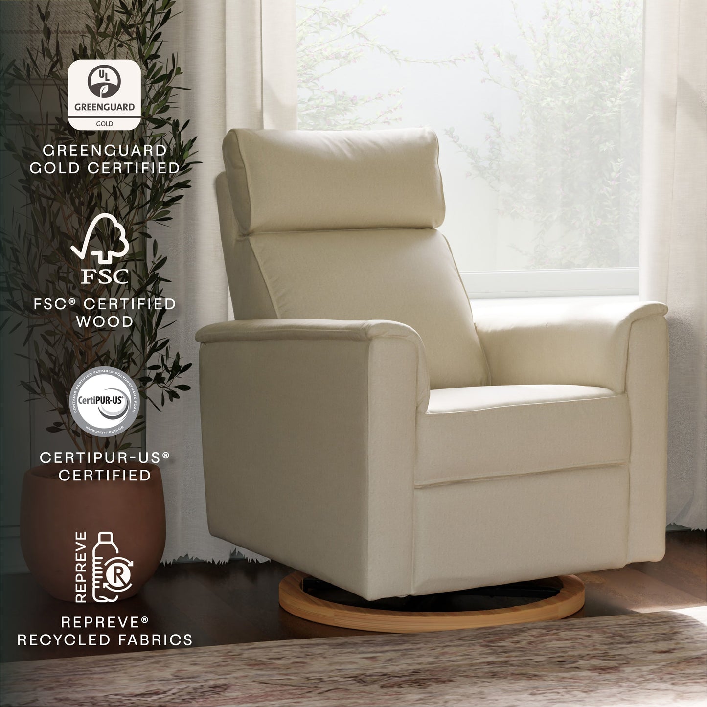 Namesake Willa Plus Power Glider Recliner + Power Headrest
