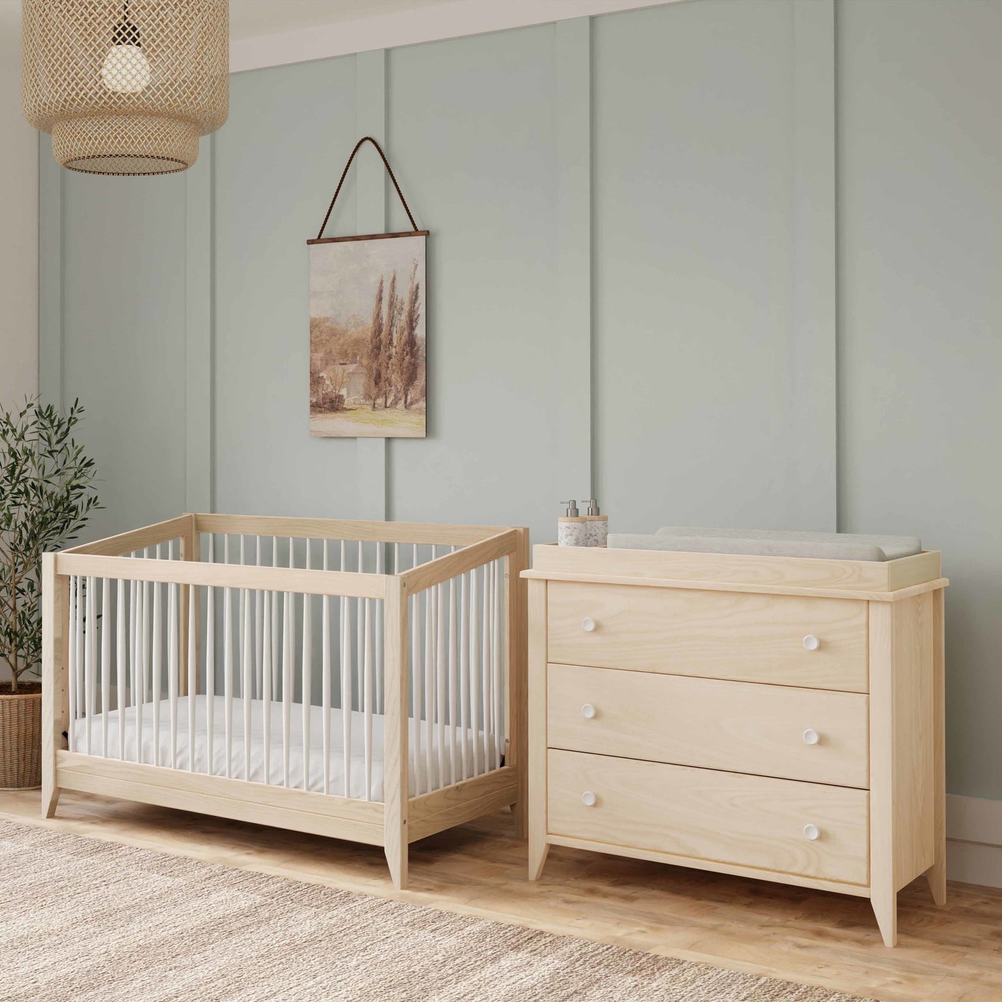Babyletto Sprout 4-in-1 Convertible Crib with Toddler Bed Conversion Kit
