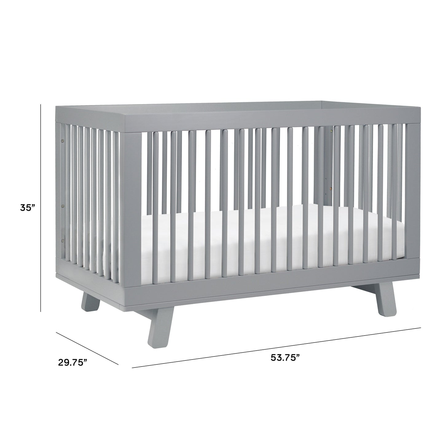 Babyletto Hudson 3-in-1 Convertible Crib with Toddler Bed Conversion Kit