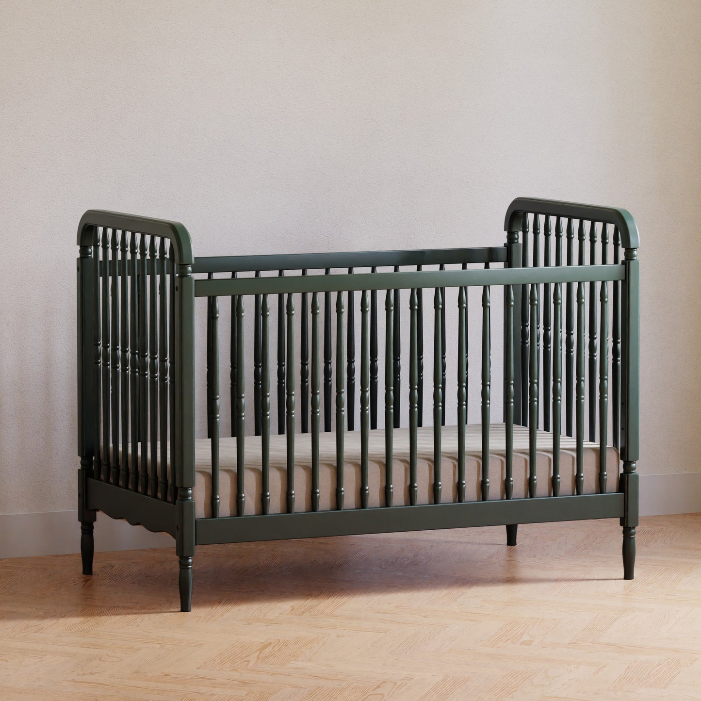 Namesake Liberty 3-in-1 Convertible Spindle Crib with Toddler Bed Conversion Kit